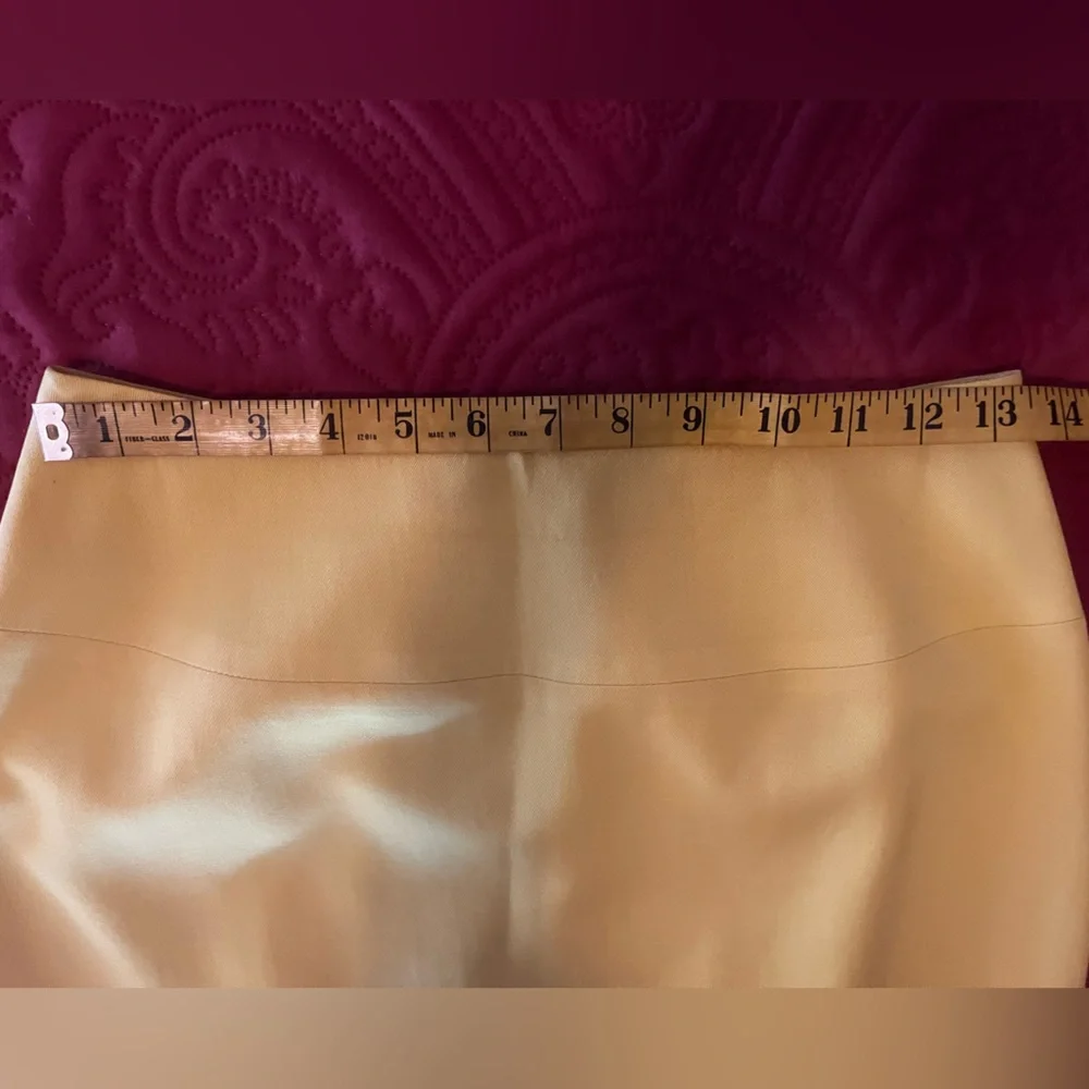 🛍️3 For $10🛍️Andrea Behar Beautiful Sunny Lemon Yellow Mini Pencil Skirt, Sz 4